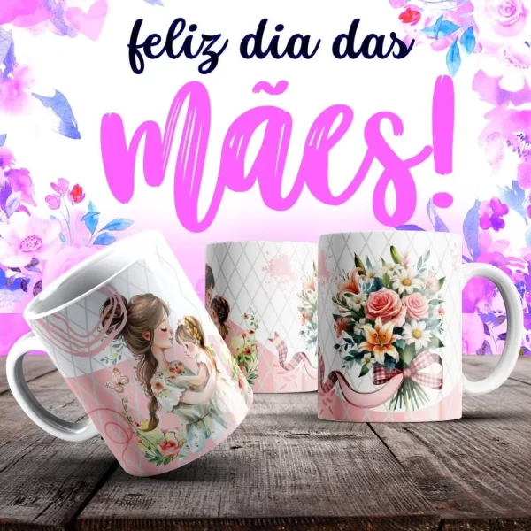 Caneca Dia das Mães Frases