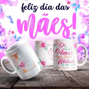 Caneca Dia das Mães Frases
