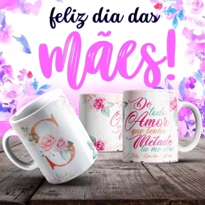 Caneca Dia das Mães Frases