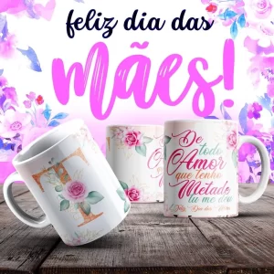 Caneca Dia das Mães Frases