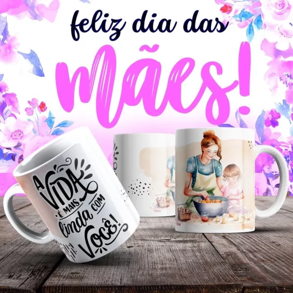 Caneca Dia das Mães Frases - Imagem 102