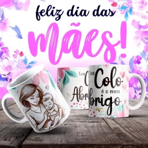 Caneca Dia das Mães Frases