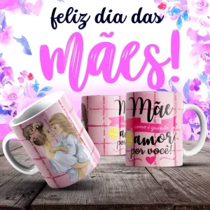 Caneca Dia das Mães Frases