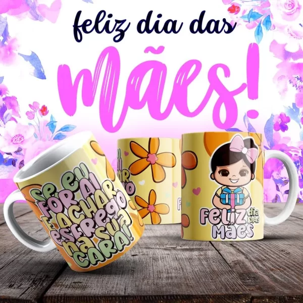 Caneca Dia das Mães Frases