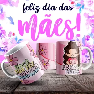 Caneca Dia das Mães Frases
