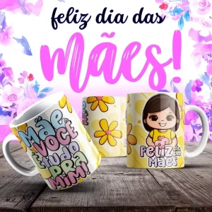 Caneca Dia das Mães Frases