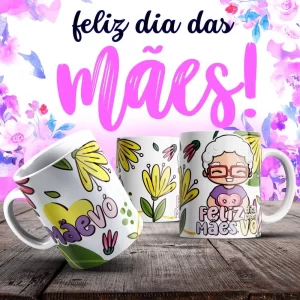 Caneca Dia das Mães Frases