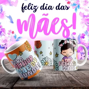 Caneca Dia das Mães Frases