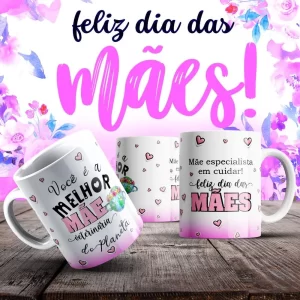 Caneca Dia das Mães Frases