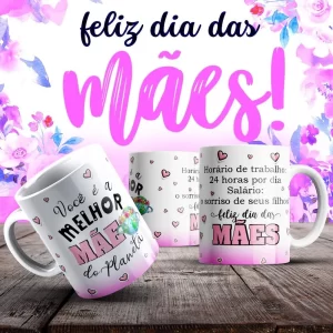 Caneca Dia das Mães Frases