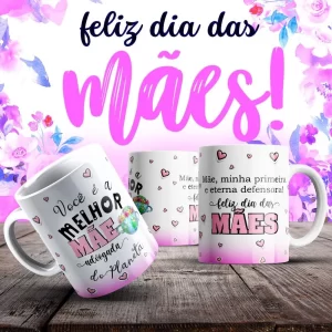 Caneca Dia das Mães Frases