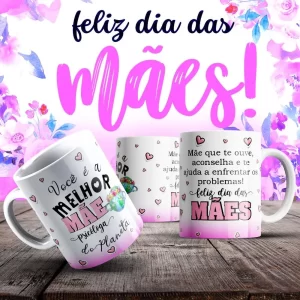 Caneca Dia das Mães Frases
