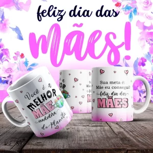 Caneca Dia das Mães Frases