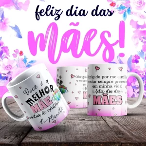 Caneca Dia das Mães Frases
