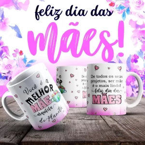 Caneca Dia das Mães Frases