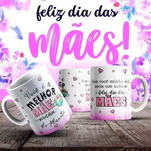 Caneca Dia das Mães Frases