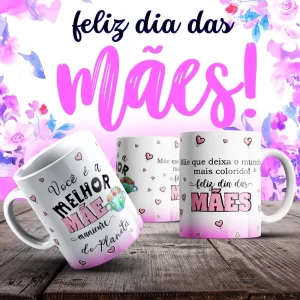 Caneca Dia das Mães Frases