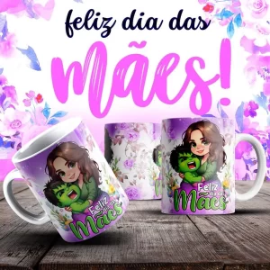 Caneca Dia das Mães Frases