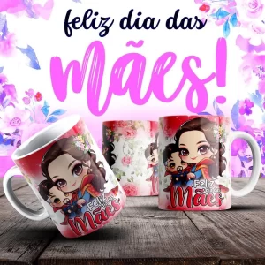 Caneca Dia das Mães Frases