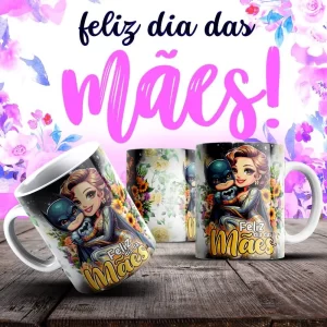Caneca Dia das Mães Frases