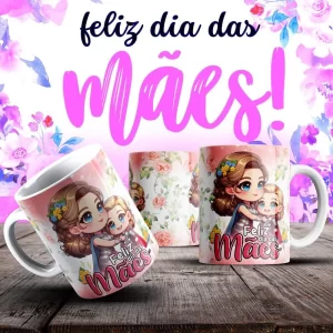 Caneca Dia das Mães Frases