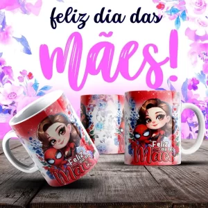 Caneca Dia das Mães Frases
