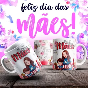 Caneca Dia das Mães Frases