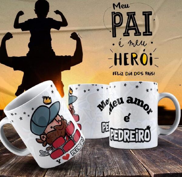 Caneca Dia dos Pais Frases
