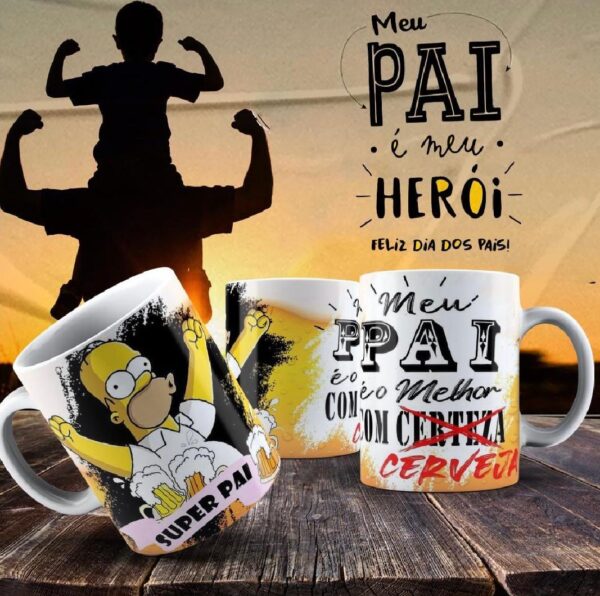 Caneca Dia dos Pais Frases
